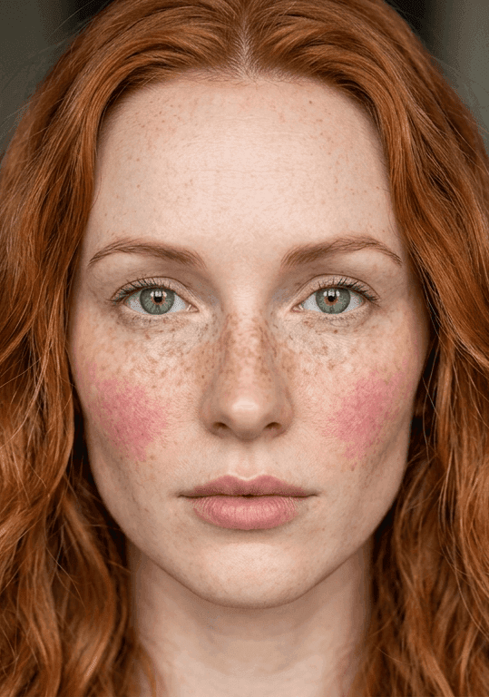 Example photo: Face — front — Neutral face, even lighting, no filters.