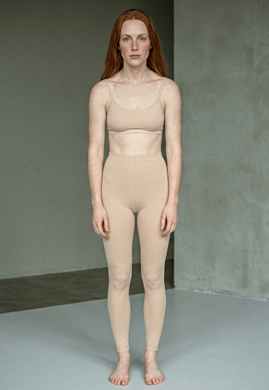 Example photo: Full body — front — Head to toe, simple background.